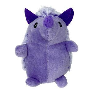 Multipet Mini Pet Plush Hedgehog Small Dog Toy with Squeaker, Purple